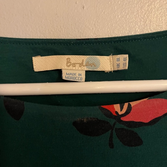 Boden Teal Dress with Pink‎ Floral Pattern - Picture 6 of 6